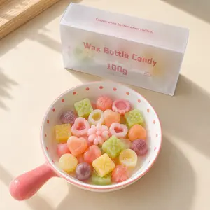 ASMR Wax Jar Candies | Mixed Fruit Flavors | Sweet and Nostalgic Flavored Candies. Sweet and nostalgic, packaged in edible wax jars. Fun retro liquid candies that also make a sweet gift. Jam flavor, 3.5 oz per box.
