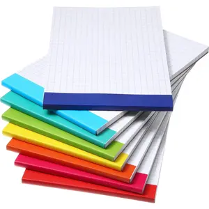 Small Graph Paper Notepad 5 x 8 Inch Mini Notebook Double Sided Memo Pads Back to School Pocket Notepad Assorted Colors 50 Sheets 4x4 Grid Graph Paper Notebook, 8 Pcs