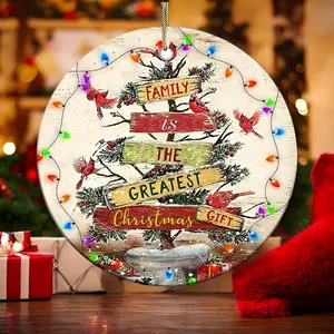 2025 Christmas Ornament, Cardinal is The Greatest Ceramic Ornament, Celebrating Family This Christmas Ornament, Gift for Family, Friends