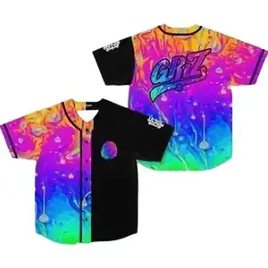 Griz Rainbow Brain Baseball Jersey EDM Music Shirt, EDM Festival Family Gift, Unisex Breathable Men's Jersey, 420 Lover Graphic Shirt, Gift For Baseball Fan EDM Electronics Music
