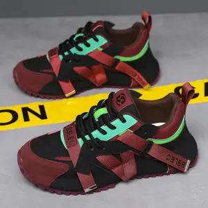 BSELIC Men's Trendy Autumn 2025 New Thick Sole Height Increasing Dad Shoes Low Top Sports Casual Shoes Internet Celebrity Popular Trainer Training Running Runner Athletic Closed Boy Footwear Makapal