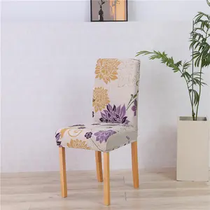 Boho Stretch Chair Covers, Durable & Washable Milk Silk Fabric, Universal Fit for Home Decor, Party, Office, Restaurant Use