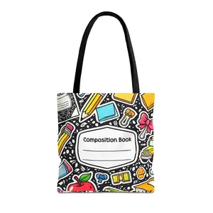 Tote Bag Composition Notebook School Supplies 16x16