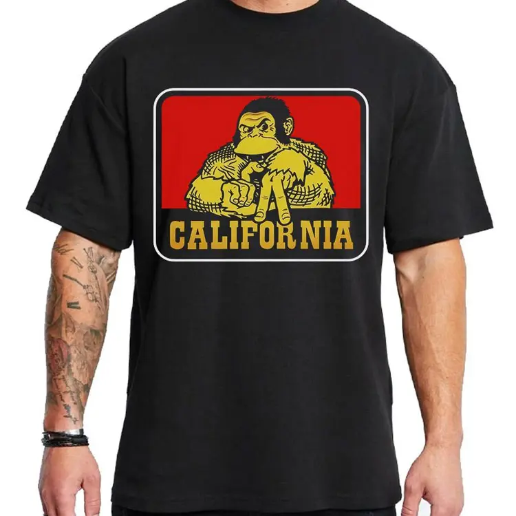 California Monkey LA Chicano Clothes Chicana Cholo Chola Style Clothing Unisex Hoodie Medium Heavy Sweatshirt for Men & Women Streetwear