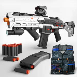 SOFITEN Aegis FANG, 2 modes Electric Foam Dart Blaster set, Toy gun with Tactical Vest, adjustable Sight & Stock,Bolt Action & Power Indicator,Ultimate fun for Ages 12+boys,BirthdayGift OUTDOOR fun Practice summertoy #summerwins #dealsforyoudays