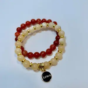 Aries powerful zodiac crystal bracelet set
