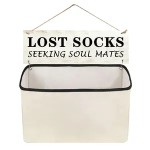 Wall-Mounted Sock Organizer Bag, Stylish Clutter-Free Space Saving Storage Solution for Laundry Room, Easy Find and Match Lost Socks, Multi-Purpose Creative Storage Hanging Bag