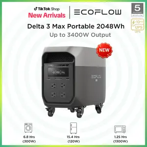 [LIVE] DELTA 3 Max Portable, 2048Wh LiFePO4 Battery, Solar Generator, 3400W X-Boost Output, Ultra-Fast 0-80% Charging in 1.13 Hr, Home Backup & RV Camping