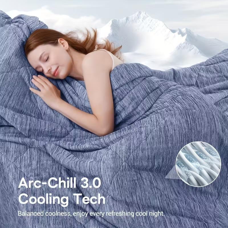 Arc-Chill 3.0 Cooling Blanket, Q-Max 0.5 Dual-Sided Summer Bedding, Lightweight Breathable Soft Quilt for Hot Sleepers & Night Sweats Relief, Machine Washable, Multiple Sizes All Season Throw Gift Arc-Chill 3.0 Cooling Blanket, Q-Max 0.5 Dual-Sided Summer Bedding, Lightweight Breathable Soft Quilt for Hot Sleepers & Night Sweats Relief, Machine Washable, Multiple Sizes All Season Throw Gift