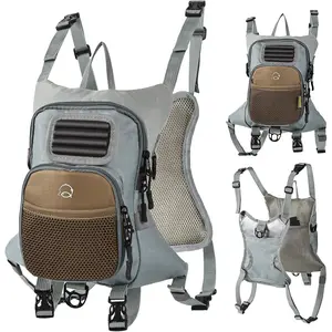 Fly Fishing Chest Pack  Fishing Tackle Backpack Lightweight Chest Pack Fly Fishing Pouch with Multiple Compartments fishing Pack