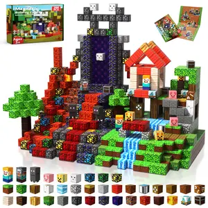 200 PCS 0.8in Magnetic Blocks - Easter Toys for Kids, Magnet Blocks, Stacking Magnetic Cubes, School STEM Toys Birthday Gifts for Boys and Girls Age 3+ Years Old