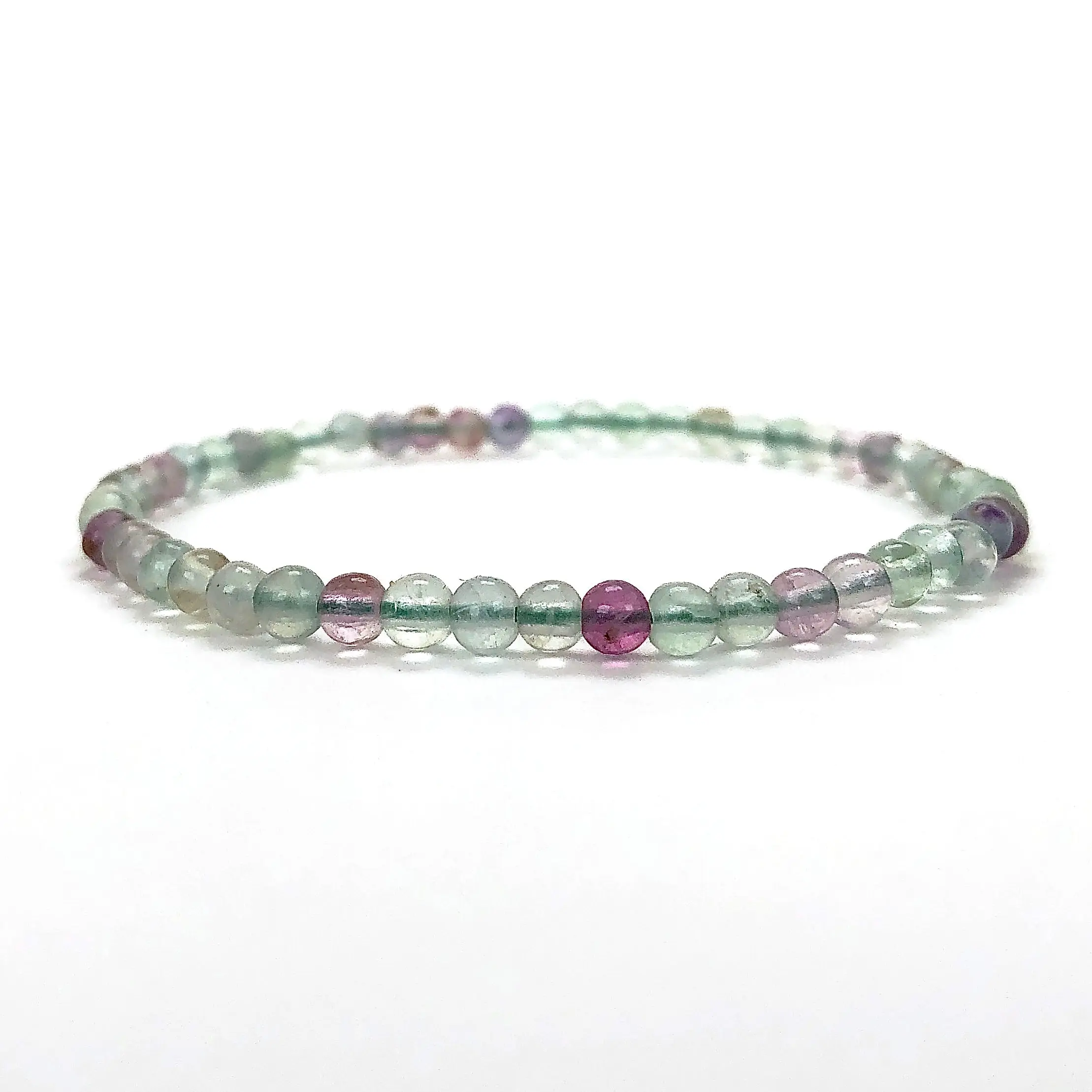 Fluorite 4mm Gemstone Bracelet