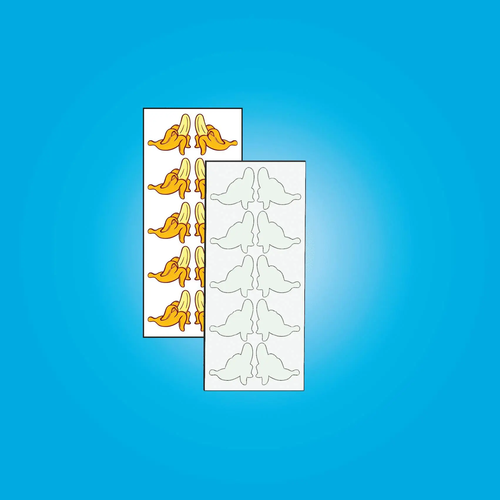 [10 - Pack] Banana - Sublimation Earring Blanks - Studs