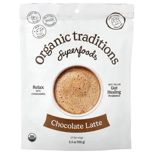 Organic Traditions Superfoods, Chocolate Latte, 5.3 oz (150 g)