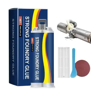 Foundry Glue for Metal, 1Set Metal Repair Glue, Super Glue for Metal, Metal Glue Heavy Duty Weld, High Temperature Resistant Welding Glue for  and Repairs (1Set)