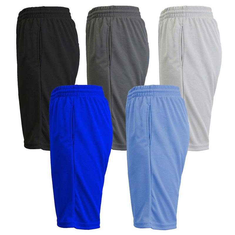 Men's 5-Pack Moisture-Wicking Performance Active Mesh Shorts Menswear Men's 5-Pack Moisture-Wicking Performance Active Mesh Shorts Menswear