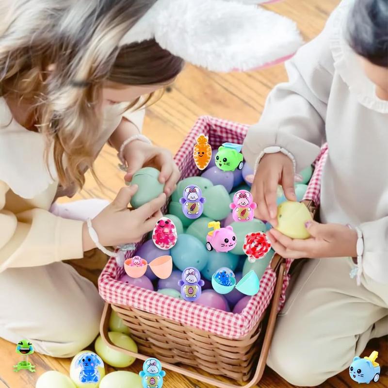 32/36/48/60 -Piece Prefilled Easter Eggs with with Toys - Ready-to-Use Easter Egg Hunt Kit for Kids, Boys & Girls - Non-Candy Party Favors