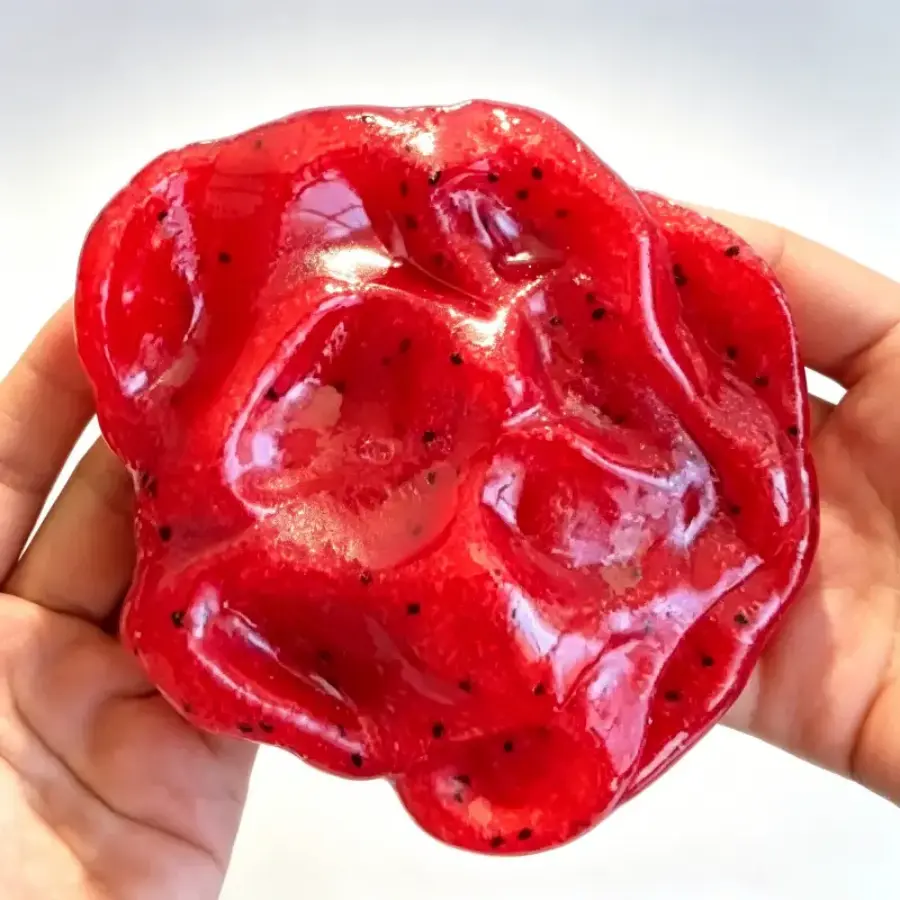 [New for Summer] Watermelon Slush Sensory Squishy Ball, Squishies with Crunchy ASMR Sound, Slow Rebound Squeezy Stress Relief Fidget Toy for Kids & Adults, Ball Stress Relief Toys
