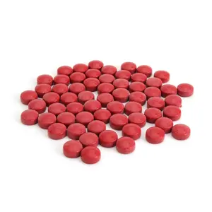 Red Round 12 mm Mosaic Tile