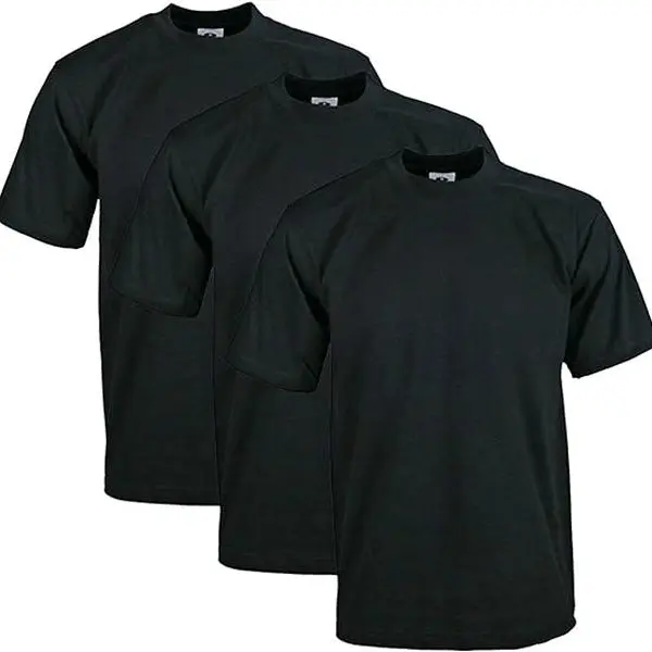 Pro Club Men's 3-Pack Heavyweight Cotton Short Sleeve Crew Neck T-Shirt Menswear Top Basic Tshirt Crewneck Casual Day