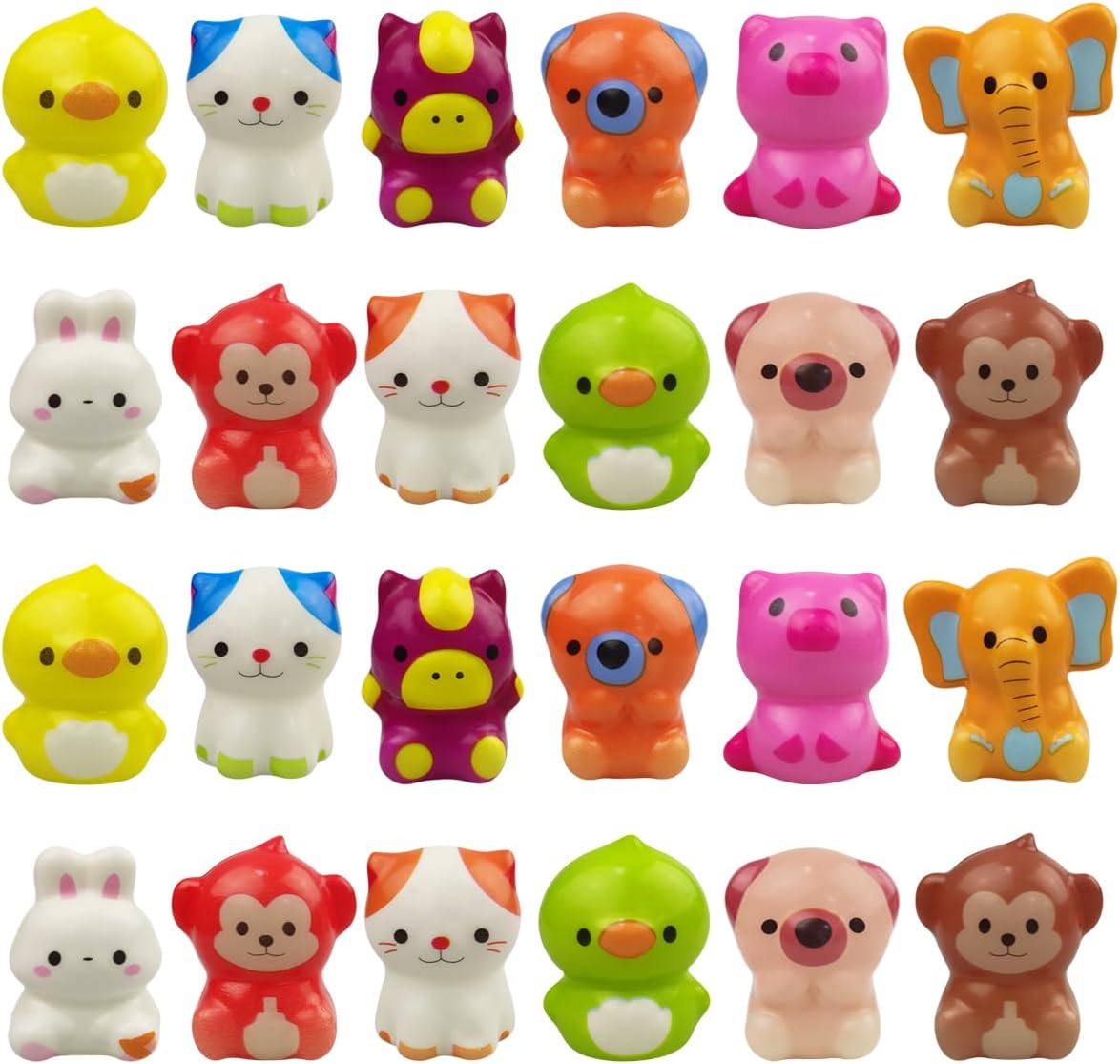 "24 Pack Prefilled Easter Eggs with Animal Squishy Toys – Slow Rising Stress Relief Toys for Kids Boys & Girls, Easter Basket Stuffers Gifts