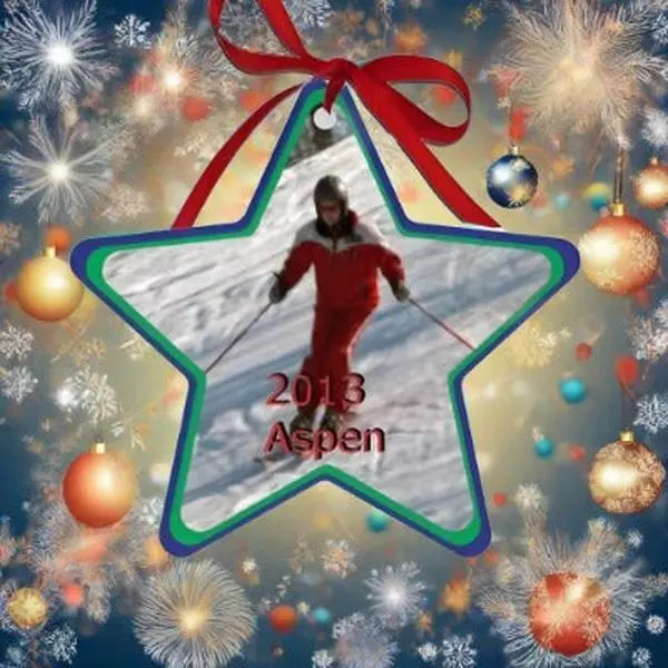 Custom Star Christmas Ornament - 3.81" x 3.98"