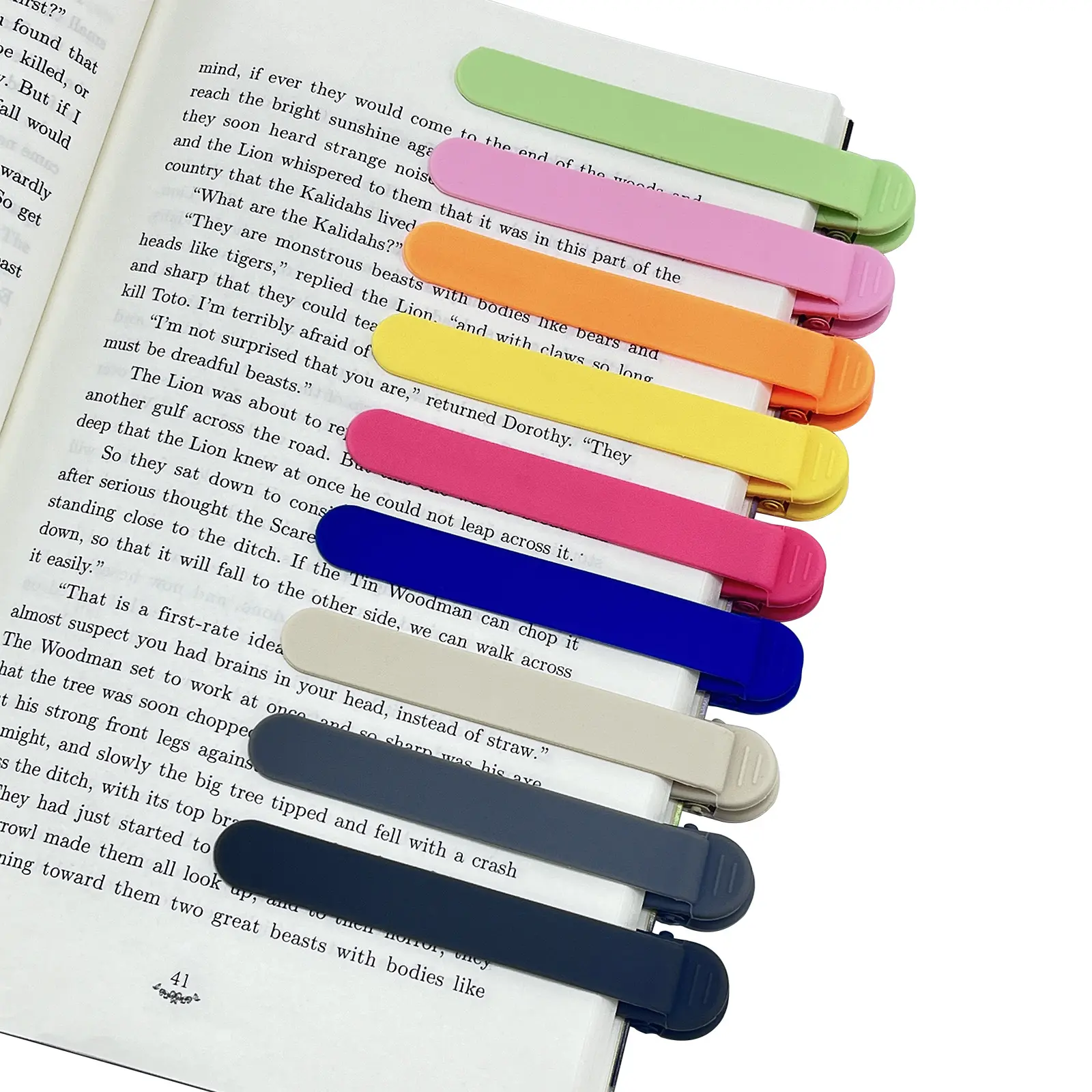 9 Automatic Bookmarks, Silicone Smart Bookmarks for Reading Women, Men, Kids, Cute and Unique Bookmark Holder Reading Accessories Christmas Gift for Book Lovers christmas 2024 ornament Pastel Color Reusable