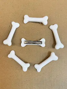 6 pcs & Bone-Shaped Hair Clips, Cute Sweet Lolita Duckbill Clip, Creative Versatile Side Bangs Hair Accessory, Hair Clip Set