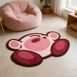 Cartoon Cute Beast Irregular Rug, Creative Unusual Area Rug, Bedside Rug, Living Room Sofa Decorative Rug, Bedroom Universal Rug