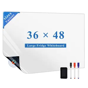 Magnetic Flexible Refrigerator Whiteboard, 36" x 48" Large Dry Erase Board Sheet for Creating to-do Lists and Schedules, Includes 3 Markers and 1 Eraser kitchen office whiteboard fridge decor magnets