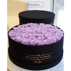 54 Preserved Real Roses Luxe Box, Vibrant Preserved Florals Gift