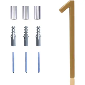 Modern 5 inch Floating House Number, Zinc Alloy Home Address Number for House with Reflective Finish, Supports Floating Mount or Flush Mount, Number 1