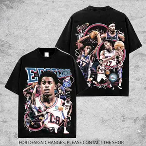 Vintage Edscombe Graphic Tee For Sixers Nation. #77 76er Basketball Streetwear Shirt, Oversized Unisex Fan Tee Gift for Men & Women
