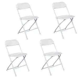 Durable Folding Plastic Chairs - 350 lbs Capacity, Ideal for Gatherings, Offices, Outdoor Events, Convenient Storage, Stylish Design