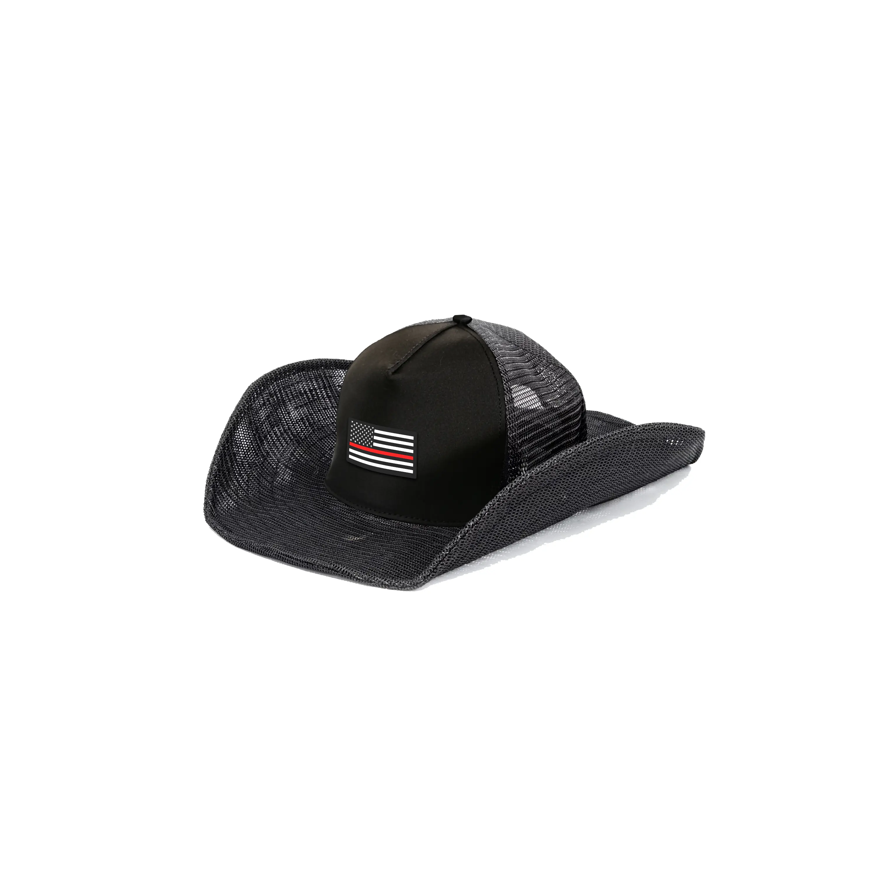 USA FLAG: THIN RED LINE COWBOY SNAPBACK: 5 PANEL