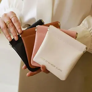 🤏 Squeeze Top Coin Purse No Zipper, Automatic Closing Mini Pouch for Lipstick Keys, One Hand Operation Bag