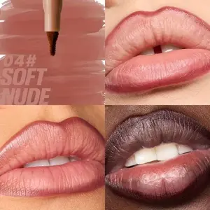 Multi-color full-coverage lip pencil with 8 shades to freely match any makeup look, natural color, long-lasting and vibrant, easy to apply, effortlessly shapes eyebrows, suitable for all skin tones and various occasions Lip Liner