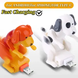 Funny Humping Dog Fast Charger USB/IOS/Type-C Charging Data Cable for Apple Android Phone Portable Mobile Phones Charger Dog