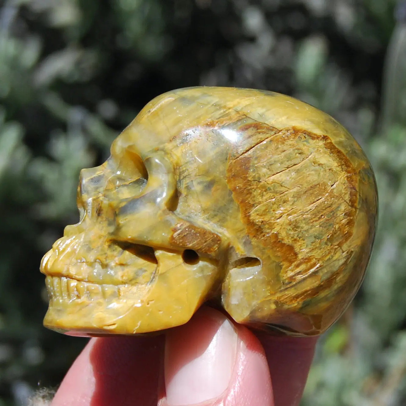 2in Nellite Pietersite Carved Crystal Skull