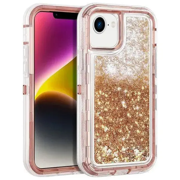 Entronix Case for iPhone 16E - Triple-Layer Protection Sparkly Cover Protective Dustproof Smartphone Cellphone