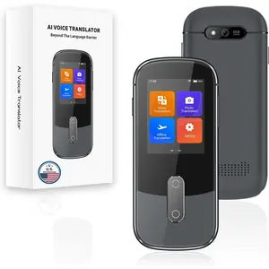 W09 AI Translation Device Real Time, Language Voice Translator in 144 Languages & Accents with Photo/Text Translate, Offline Two-Way Traductor, Spanish Translating Devices for Business (Grey)