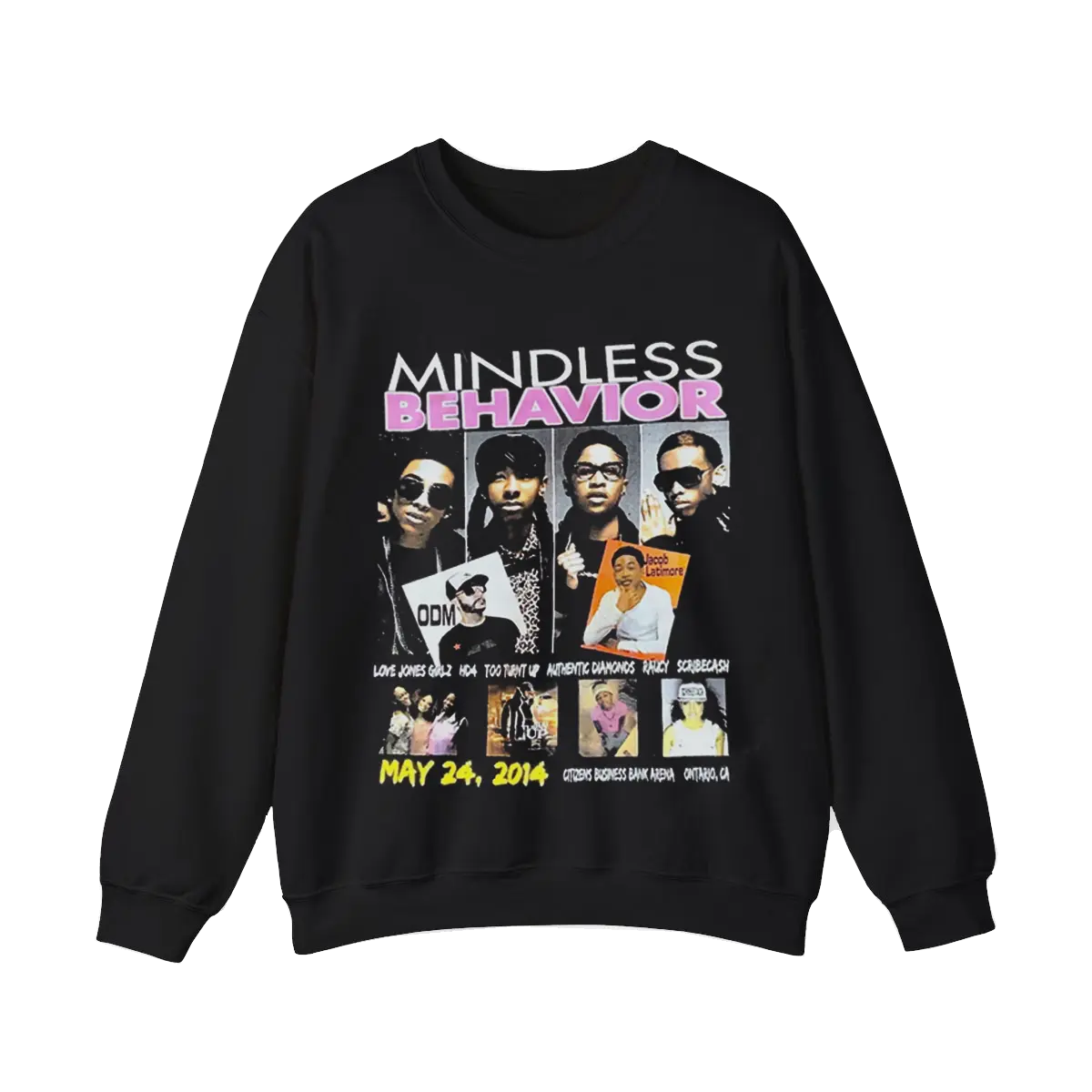 Mindless Behavior Hip Hop Vintage Concert Men's Sweatshirt, Gift for Fans Cotton Unisex Men's T-Shirt