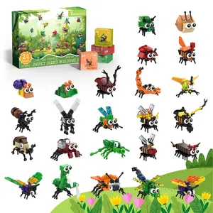 TENHORSES Tumama Insect Series Building Blocks 24 Sets Kids Toys for Ages 6-12 Fun Educational Toys Ideal Goodie Bag Treats Stocking Stuffers Classroom Prizes Birthday Gifts