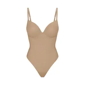 SKIMS ULTIMATE BODY PUSH-UP THONG BODYSUIT | CLAY