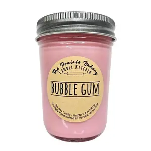 Bubble Gum | Scented Soy Wax Candle | Nostalgic Sweet Sugar Bubblegum Candy Scent