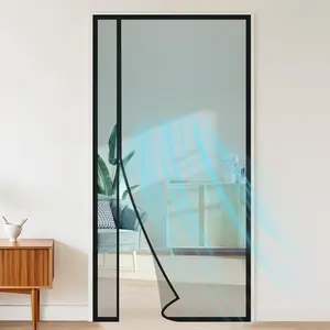 Magnetic Mesh Door Curtain, No Drilling Installation, Mosquito Insect Proof, Pet Child Safety, Automatic Closure, Ventilation, Home Bedroom Balcony Yard