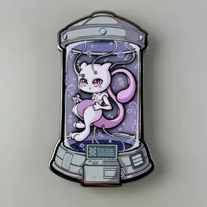 3.5"  Mewtwo Test Tube Pin