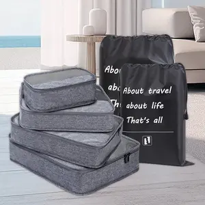 BeEagle 6 Set Packing Cubes Set - Organize & Save Space in Suitcases, Portable & Durable Travel Organizers for Clothes, Toiletries & More