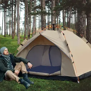 Automatic Quick-Open Tent with UV Protection: 4-Person Camping Tent Beach, Fishing, Hiking, and Hunting