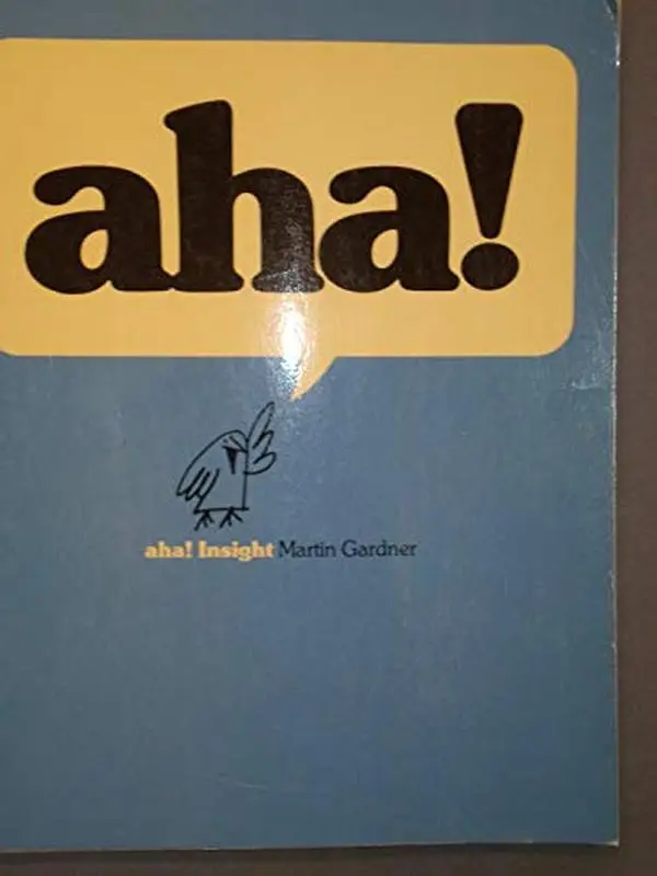 Used Aha! Insight Paperback Book by Martin Gardner - English, Enhances Intuition, Challenges Reasoning, Encourages 'Aha' Reactions